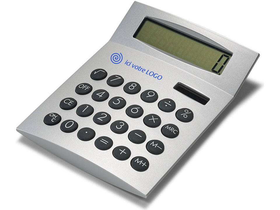 Calculatrice publicitaire alimentation solaire
