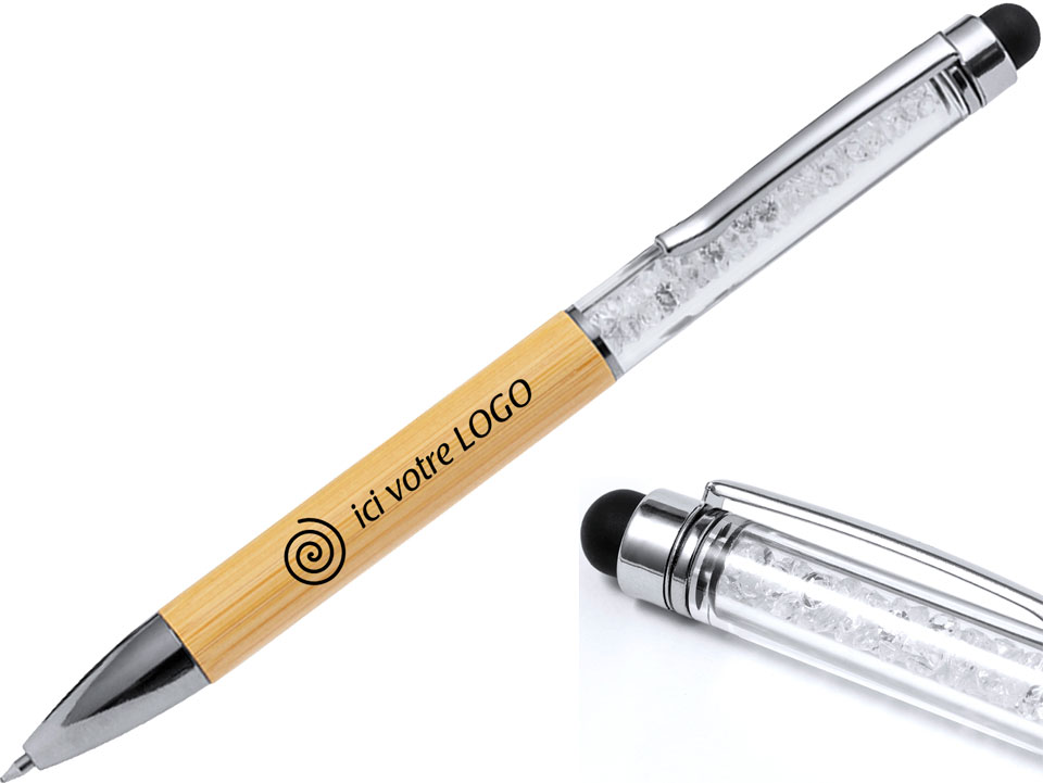 Stylo personnalisé élégant décoré de strass